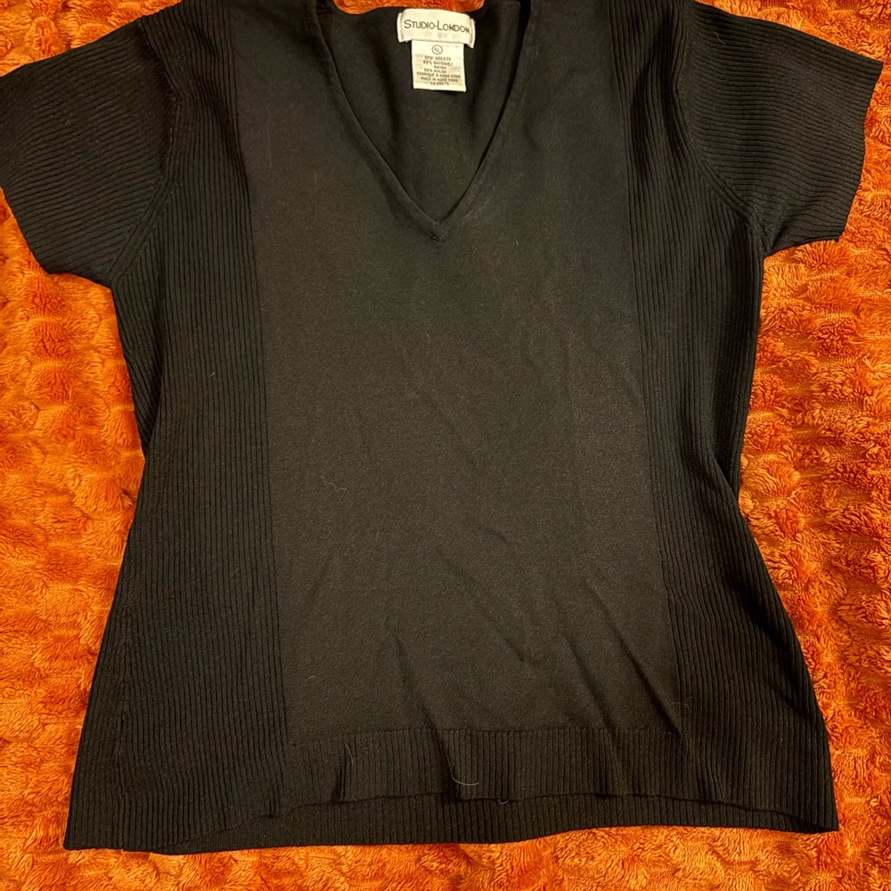 Black Fitted Short Sleeve T-Shirt